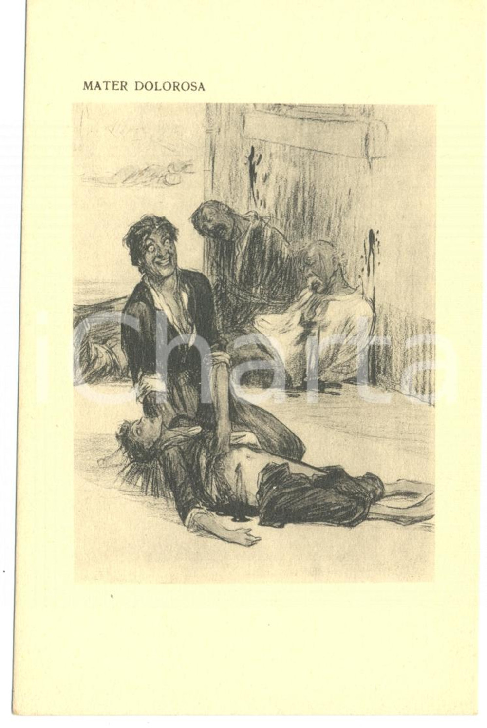 Cartolina originale da collezione 1917 WW1 SATIRA DI GUERRA Mater DOLOROSA *Cartolina FP NV 1