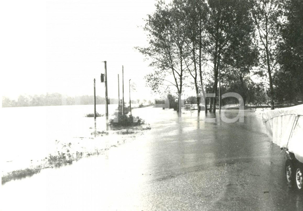 Fotografia d'epoca originale 1994 PAVIA Veduta LUNGO TICINO allagato durante l'alluvione *Fotografia 1