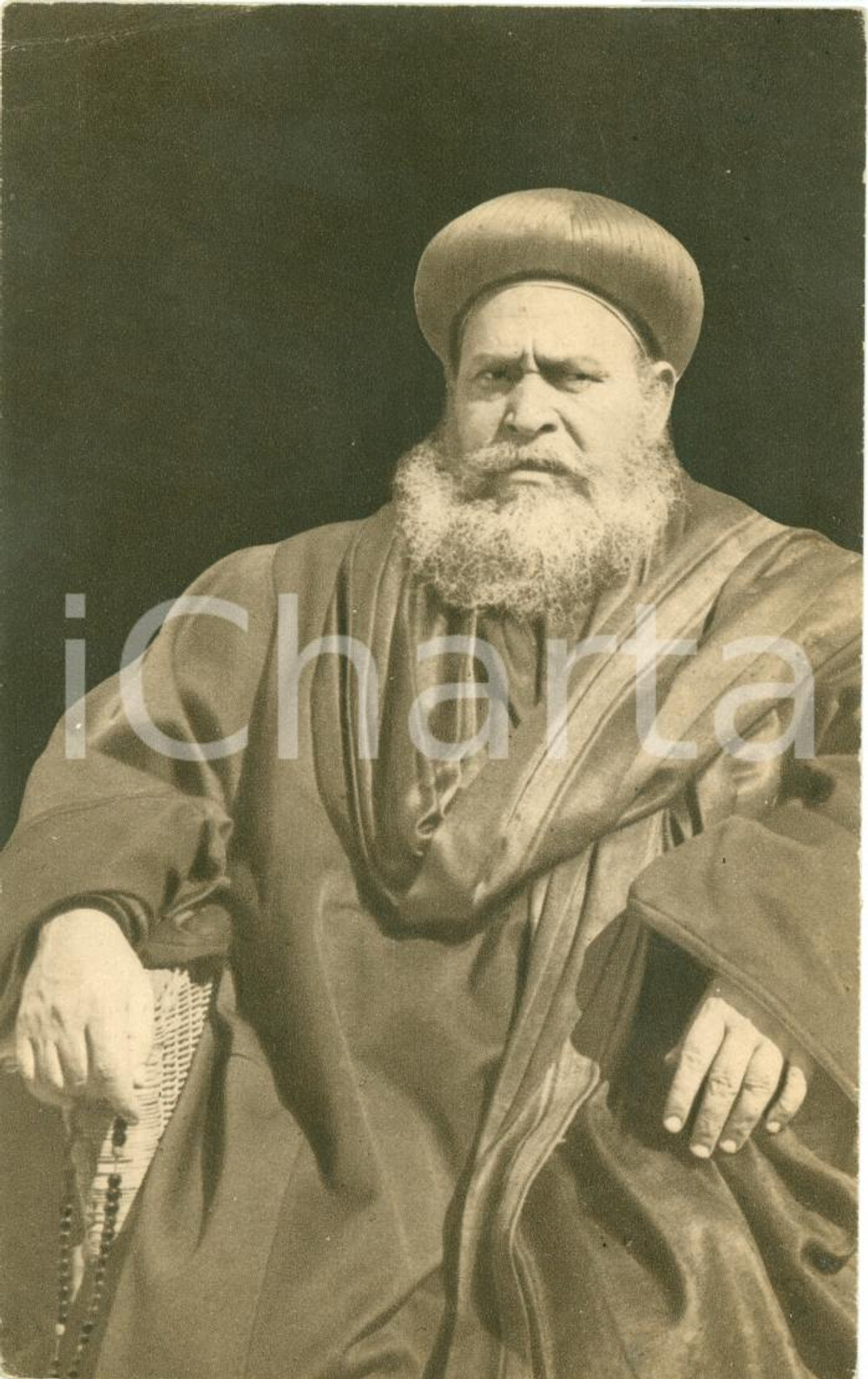 Cartolina originale da collezione 1937 ADDIS ABEBA (ETIOPIA) Ritratto Abuna CIRILLO *Cartolina FP VG 1