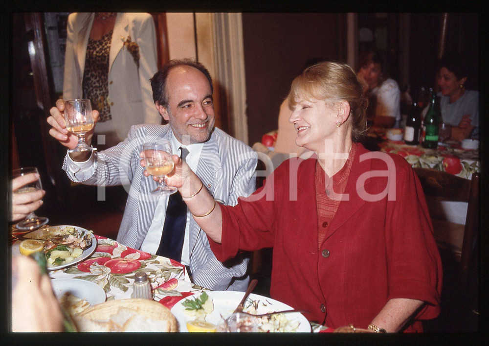 35mm vintage slide* 1995ca ROMA Manuel DE SICA al ristorante Il Melarancio (7)