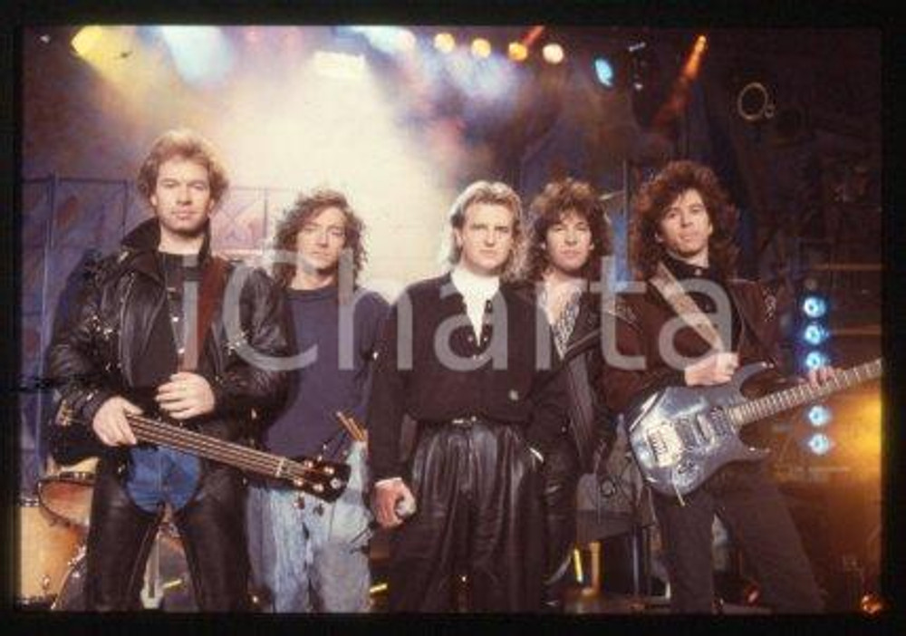 35mm vintage slide* 1987 ca ITALY Canadian rock band GLASS TIGER (10)