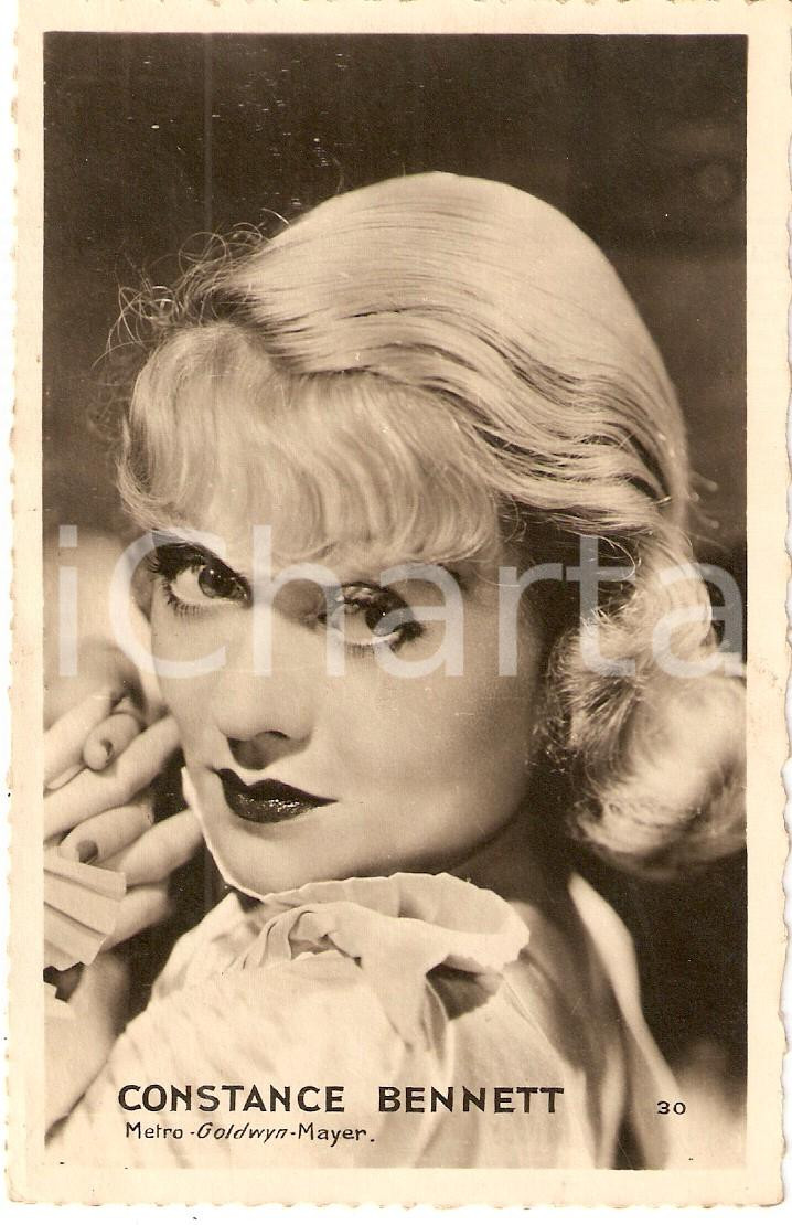 Cartolina originale da collezione 1940 ca CINEMA Actress Constance BENNETT Portrait METRO GOLDWYN MAYER Cartolina 1