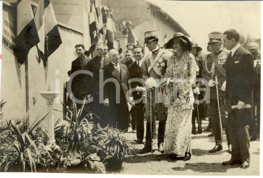 Fotografia d epoca originale 1931 POIRINO TO Principi di Piemonte inaugurano ACQUEDOTTO Foto 1 1