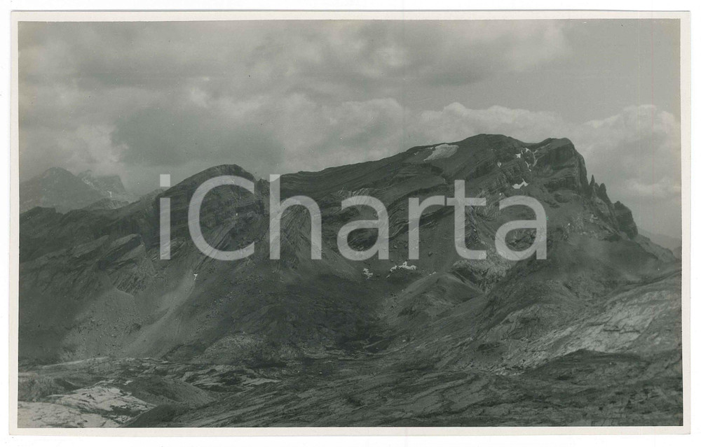 Fotografia d epoca originale 1940 ca DOLOMITI Veduta della VASELLA dall Alpe di FANES  Foto 23x15 cm 1