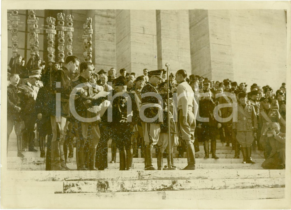 Fotografia d epoca originale 1938 ROMA UNIVERSITA  Consegna premi per inaugurazione anno accademico FOTO 1