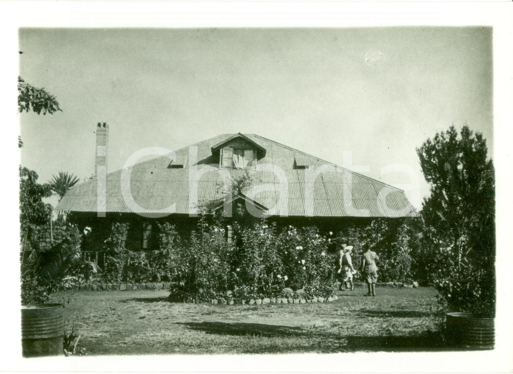 Fotografia d epoca originale 1938 LECHEMTI ETIOPIA A.O.I. La villetta del Commissario Fotografia 1
