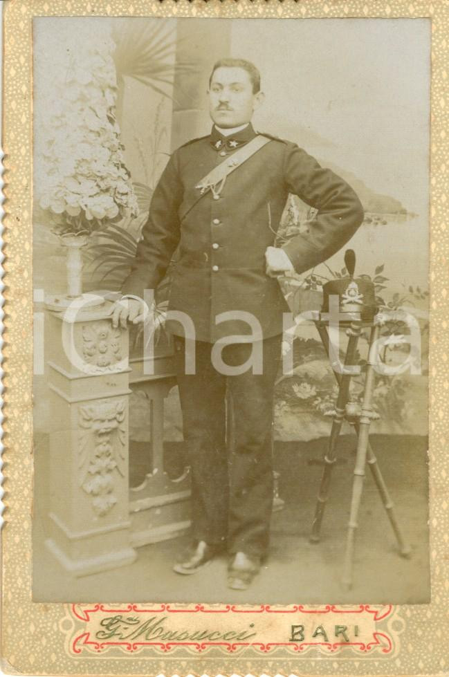 Fotografia d epoca originale 1910 ca BARI Ritratto di Giovanni LAVAGNINI ufficiale artiglieria Foto MASUCCI 1