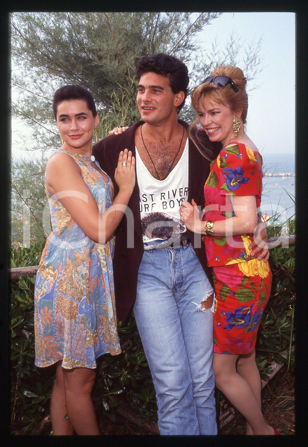 35mm vintage slide* 1991 GABICCE MARE Richard STEINMETZ Rena SOFER e Linda COOK