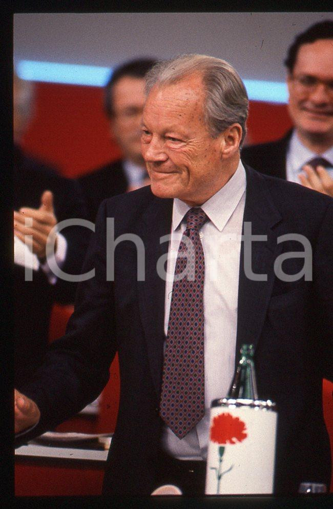 35mm vintage slide*1989 MILANO  Willy BRANDT congresso del PSI 6
