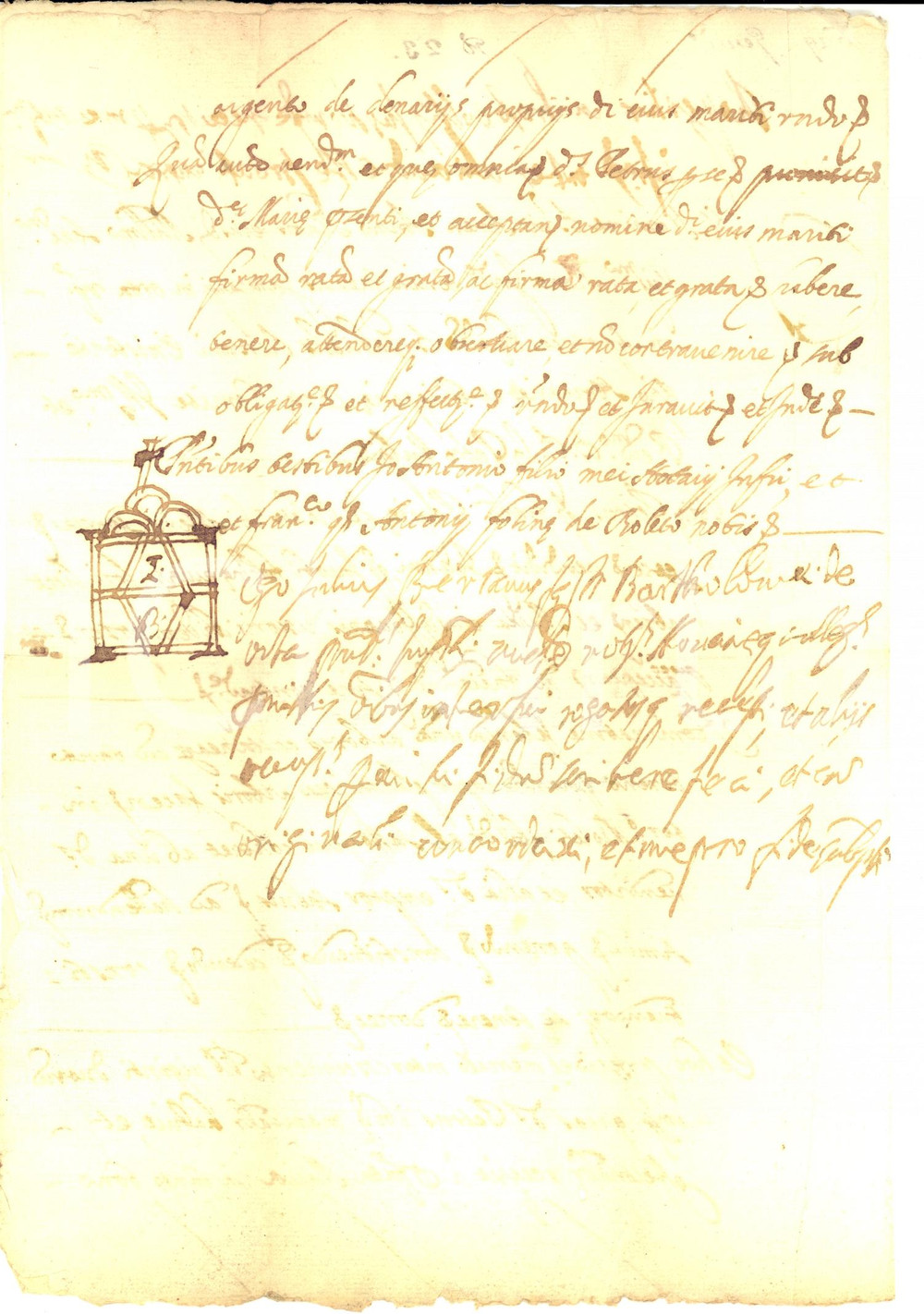Documento originale, autentico 1629 BOLETO (VB) Pietro POGGIA vende terra a Giovanni FOLINA *Manoscritto 1