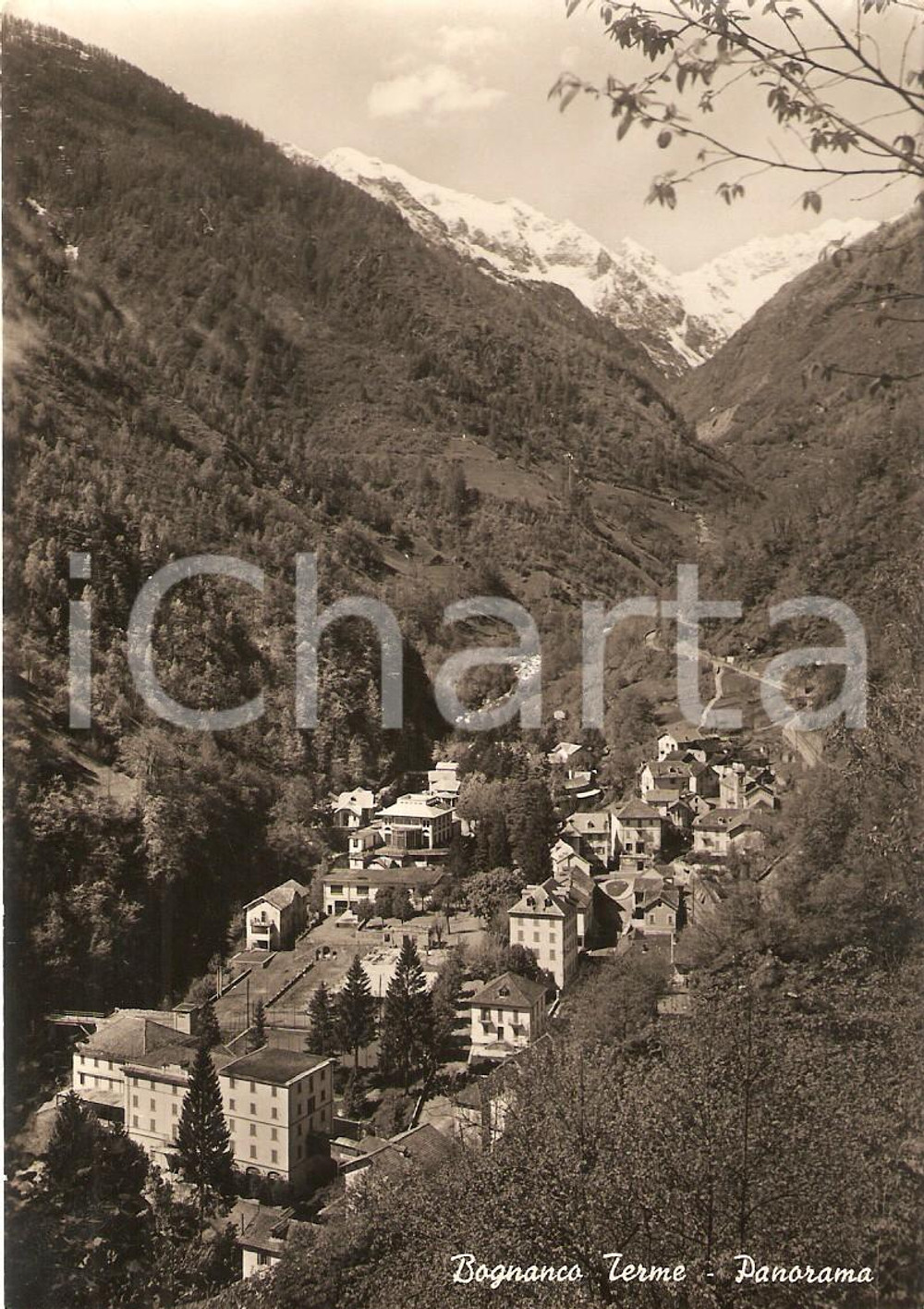 1949 BOGNANCO TERME (VB) Veduta aerea del paese *Cartolina FG VG