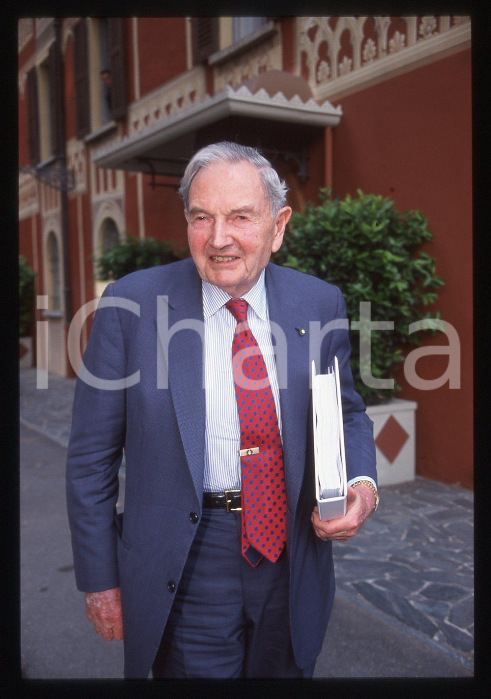 35mm vintage slide* 2000 CERNOBBIO David ROCKEFELLER a VILLA D'ESTE *Ritratto 14