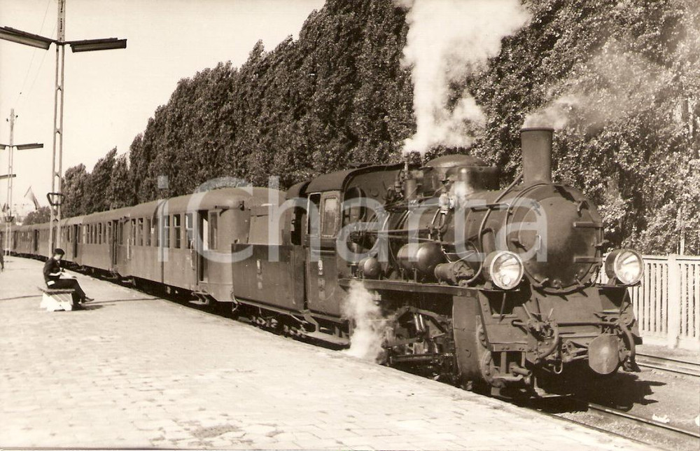 Cartolina originale da collezione 1970 ca POLONIA Polskie Koleje Panstwowe PKP Treno alla stazione Cartolina FP 1