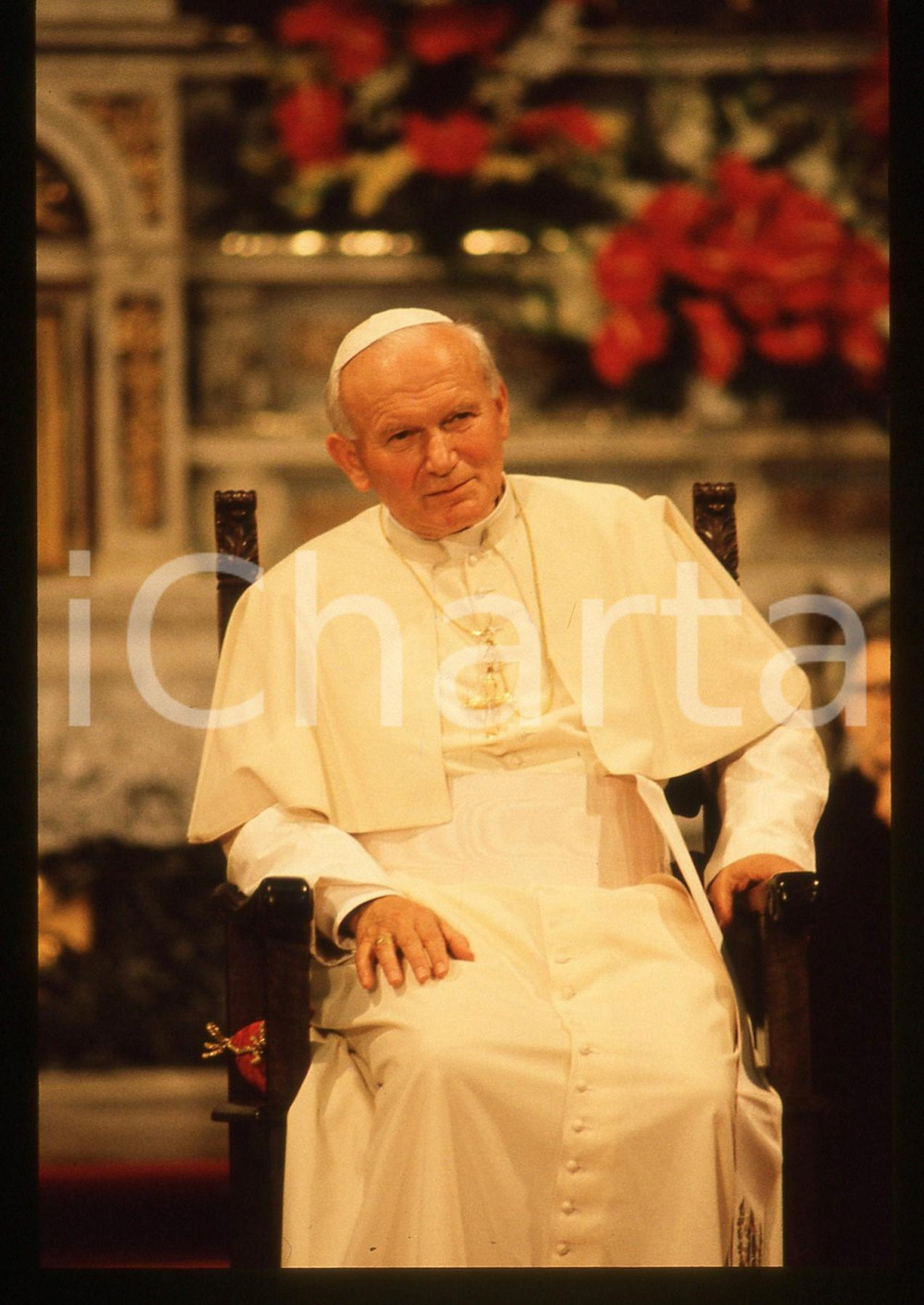 35mm vintage slide* 1988 CARPI Papa GIOVANNI PAOLO II in Basilica *Ritratto 3
