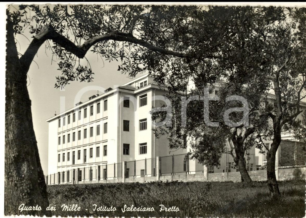 Cartolina originale da collezione 1960 ca GENOVA QUARTO Istituto Salesiano PRETTO Cartolina postale FG NV 1