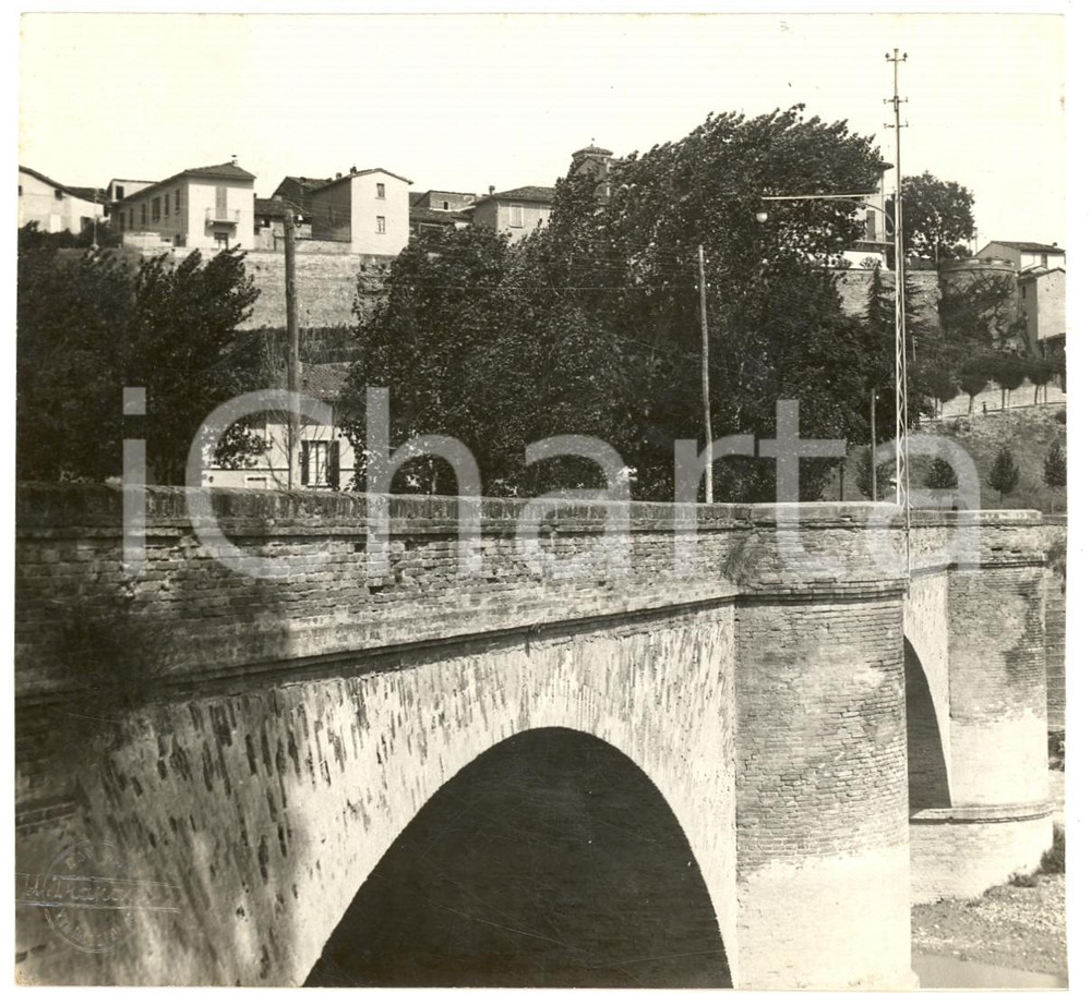 Fotografia d epoca originale 1936 RIOLO TERME RA L antico ponte sul fiume SENIO 1