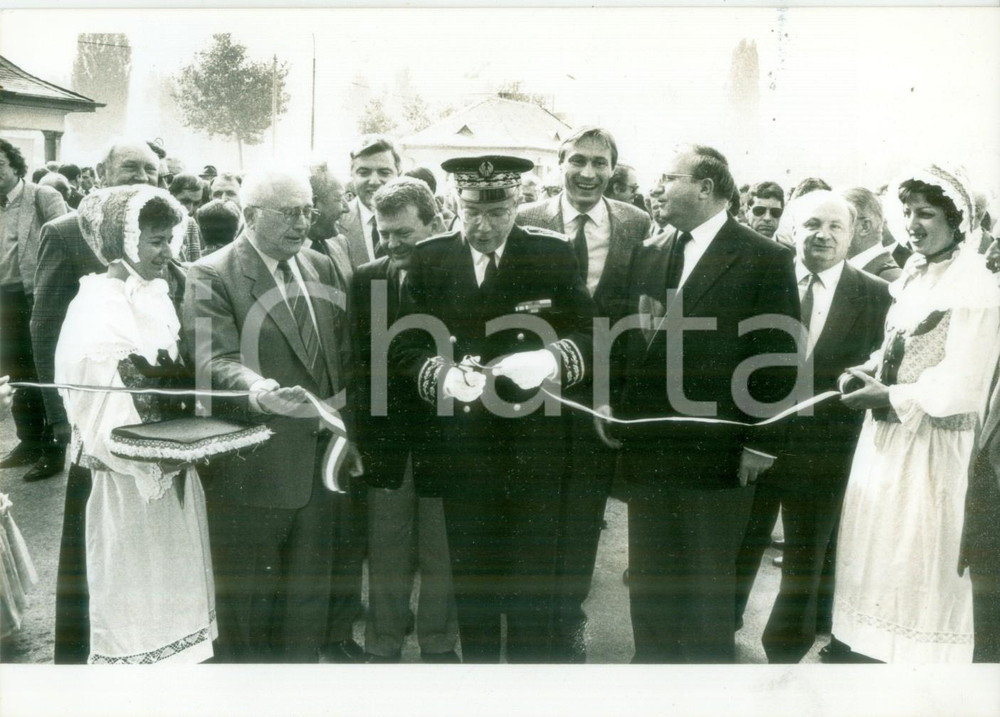 Fotografia d epoca originale 1988 MULHOUSE F Taglio del nastro alle JournÃ©es d Octobre Fotografia 1