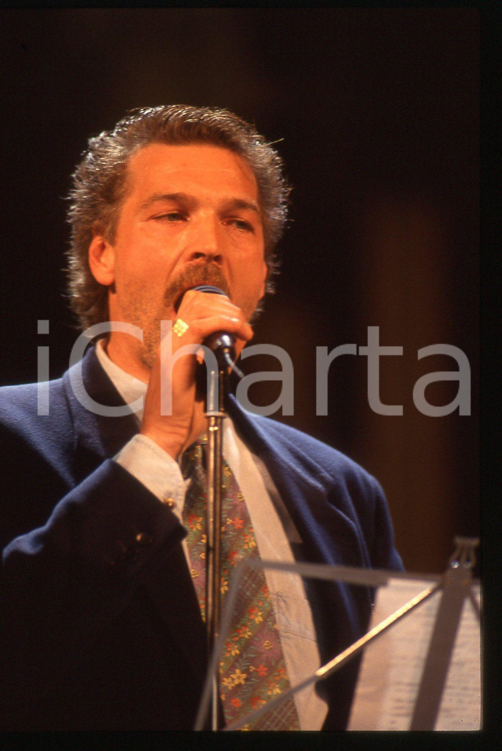 35mm vintage slide* 1993 SANREMO Gala UNICEF Stefano TACCONI durante le prove 2