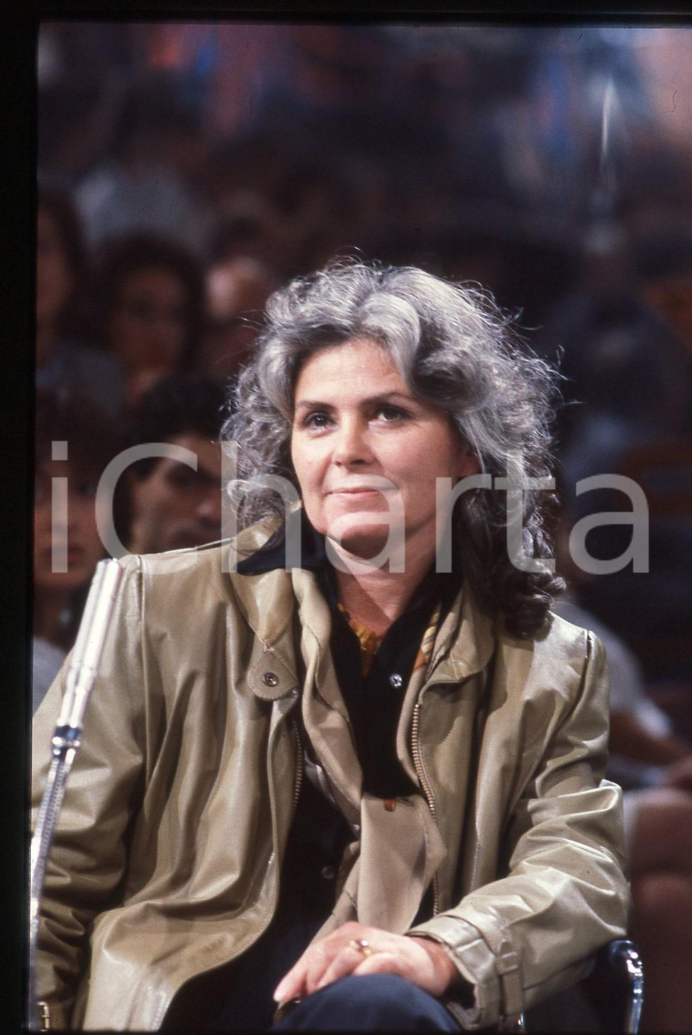 35mm vintage slide* 1983 RAI 2 Giuliana BERLINGUER a BLITZ - Ritratto regista *3