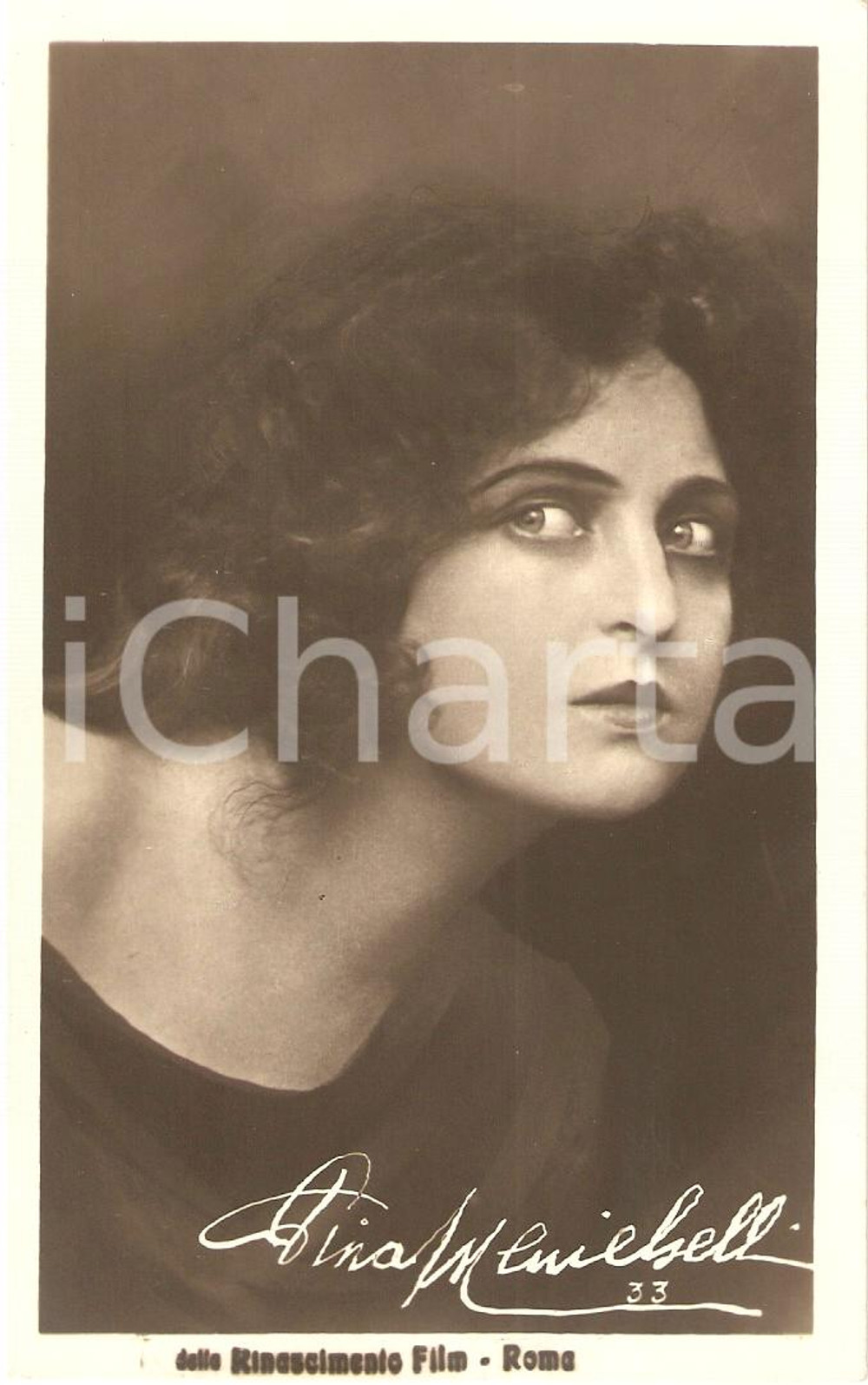 Cartolina originale da collezione 1920 circa PINA MENICHELLI Rinascimento Film *Cartolina FP NV 1