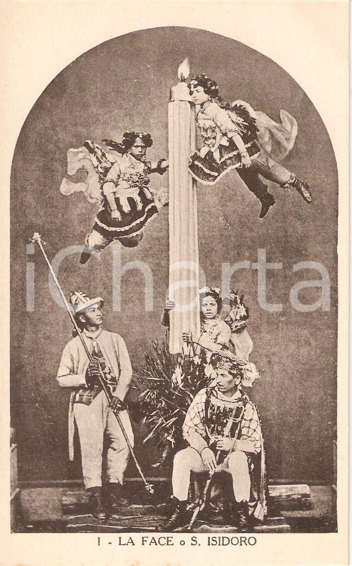 Cartolina originale da collezione 1930 ca CAMPOBASSO Sagra dei Misteri La Face o SAN ISIDORO Cartolina n. 1 1