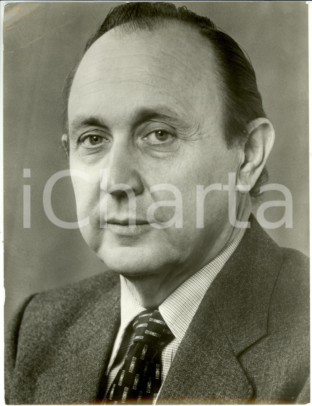 Fotografia d epoca originale 1980 ca GERMANIA HansDIETRICH GENSCHER Ministro Afferi esteri Fotografia 1