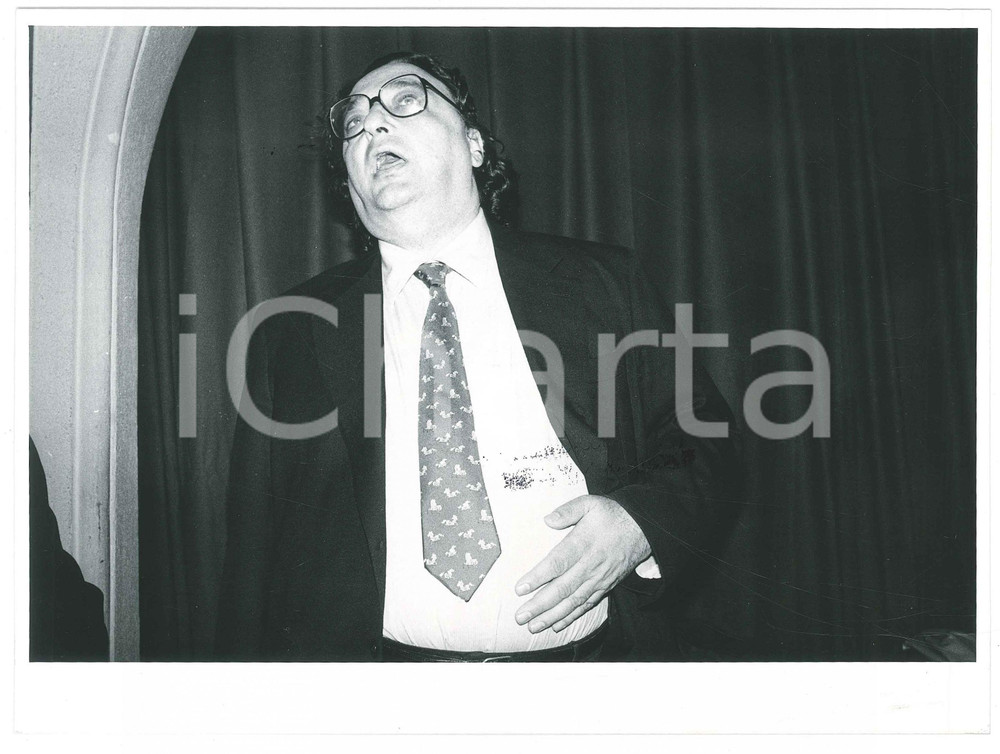 Fotografia d epoca originale 1985 ca PARTITO SOCIALISTA Gianni DE MICHELIS Politico PSI Foto 24x17 cm 5 1