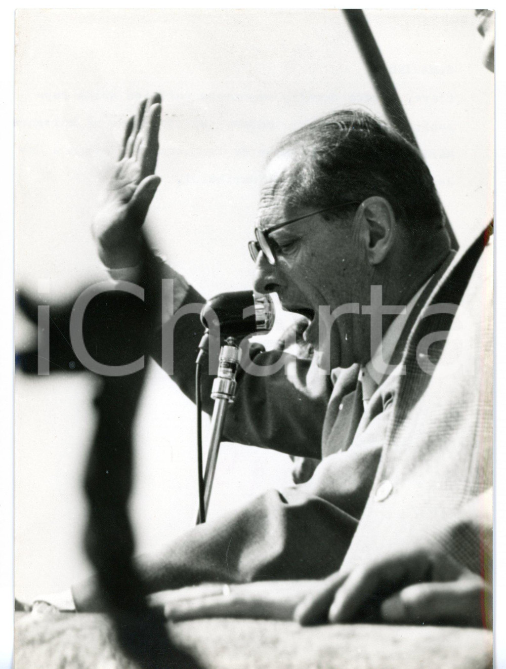 1958 SAN MARINO Comizio PSIS - Alvaro CASALI al banco degli oratori *Foto 13x18