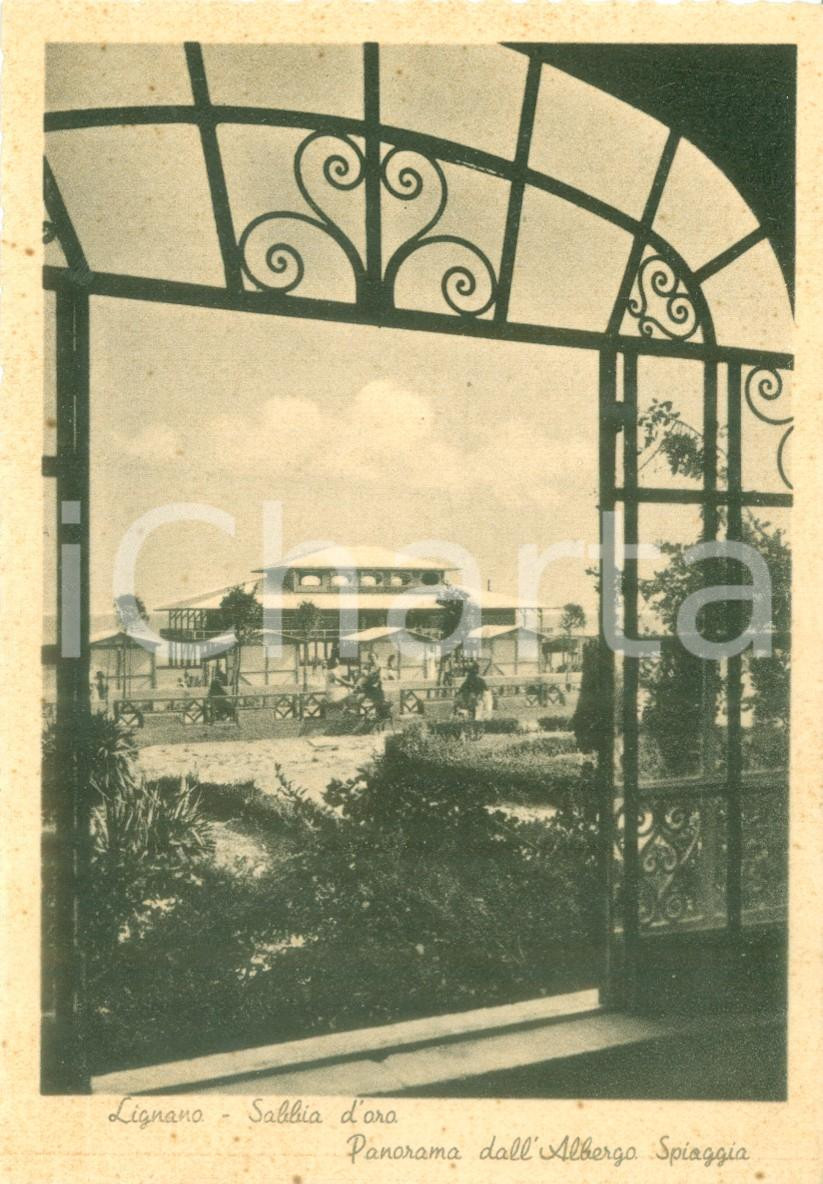 Cartolina originale da collezione 1941 LIGNANO SABBIADORO UD Panorama dall Albergo SPIAGGIA Cartolina FG NV 1