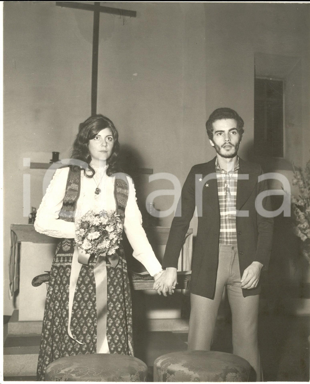1970 ca COSTUME ITALIA Nozze del cantante DONATELLO (4) - Foto 21x24 cm