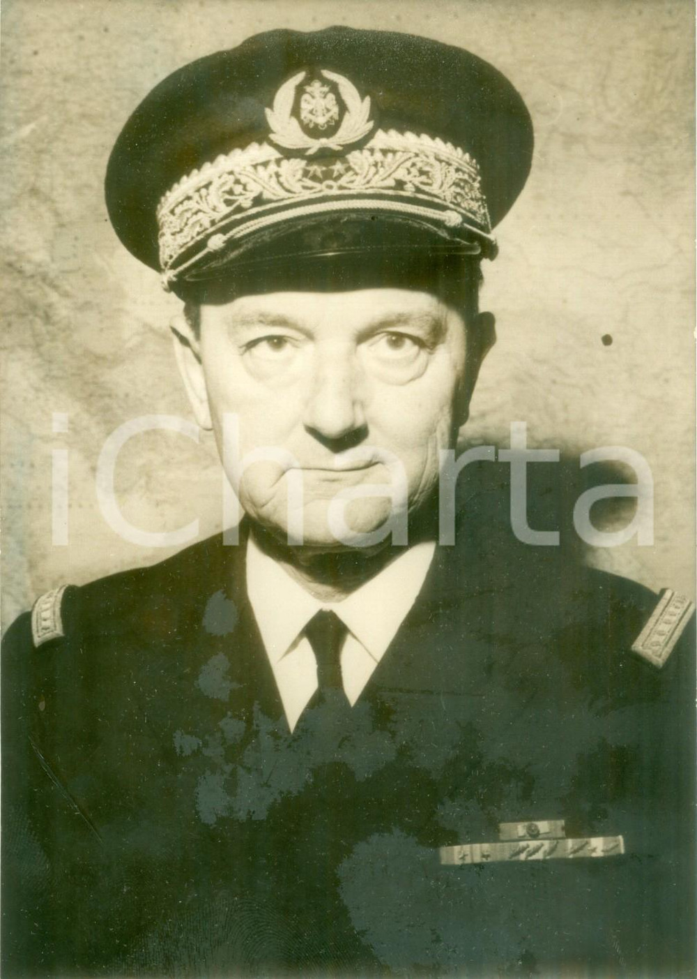 Fotografia d epoca originale 1971 PARIS ViceAmmiraglio Marc DE JOYBERT Capo di Stato Maggiore Fotografia 1