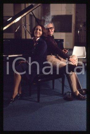35mm vintage slide* 1980 ca ITALY pianist musician Pino CALVI in the studio (5)