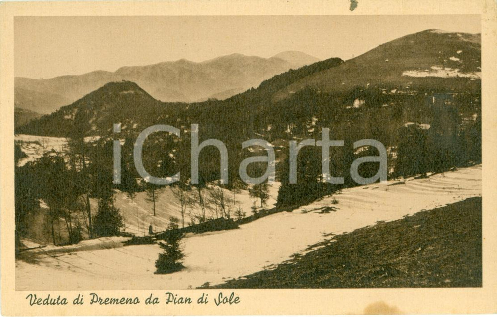 Cartolina originale da collezione 1925 ca PREMENO VB Veduta dal PIAN DI SOLE Cartolina FP NV 1