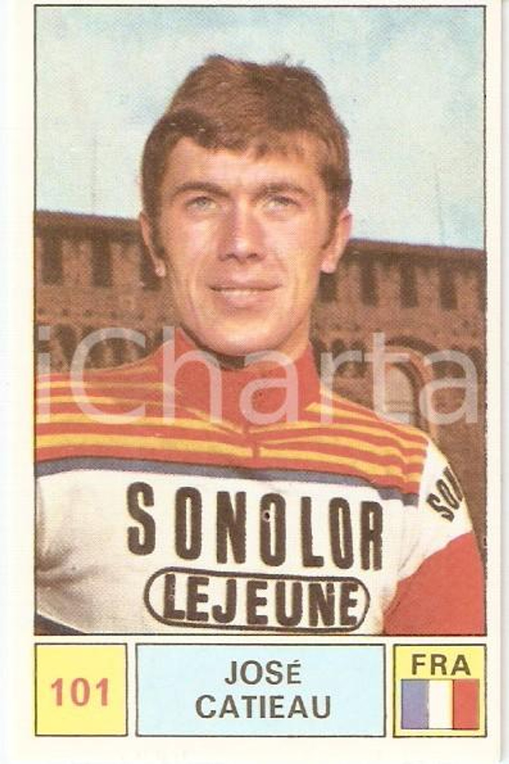 PANINI - SPRINT 1971 Figurina valida José CATIEAU n 101 Ciclismo SONOLOR LEJEUNE