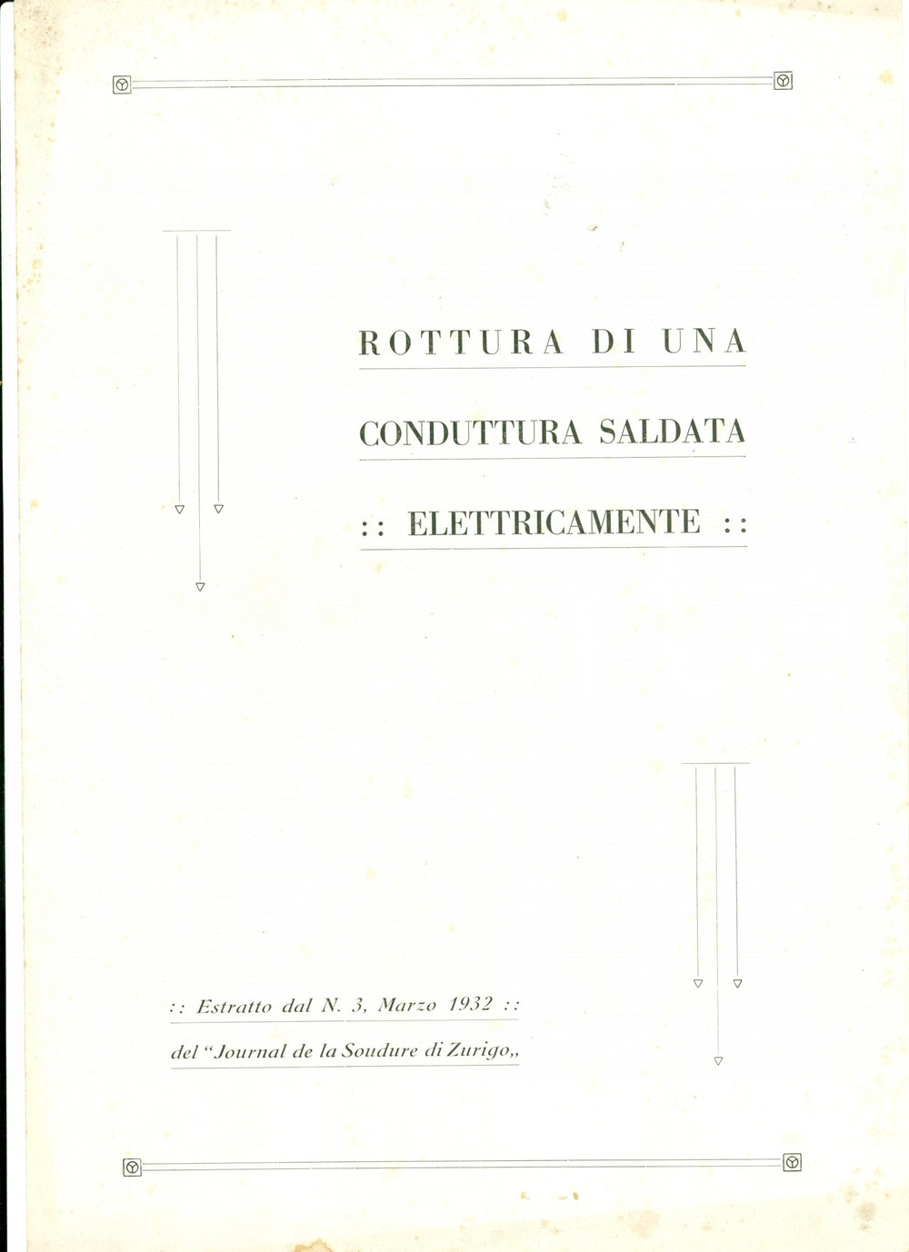 Giornale, rivista storica 1932 JESENICE SLOVENIA Tromba d acqua su Centrale CARNIOLA Pubblicazione 1