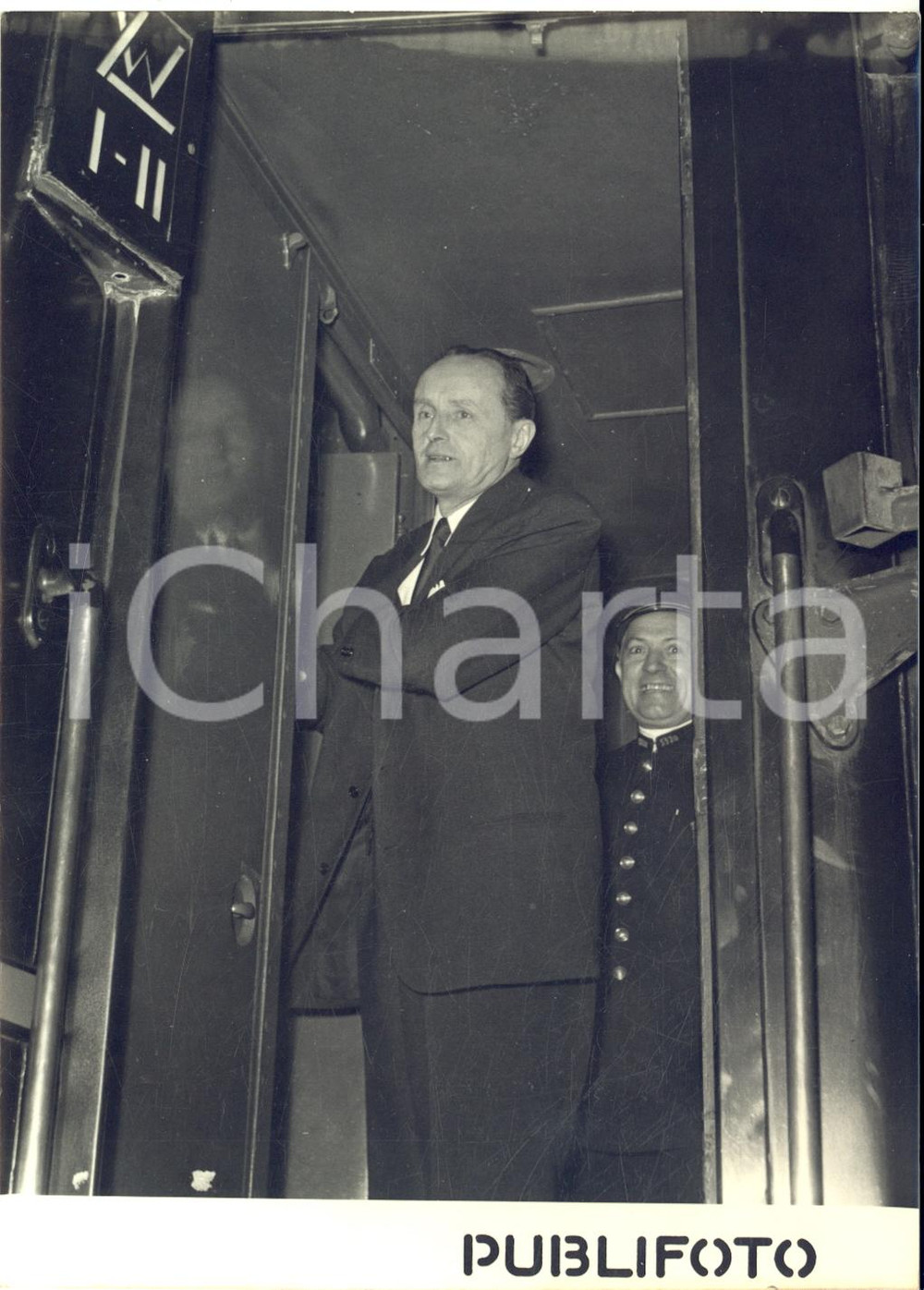 1955 ROMA Ambasciatore Manlio BROSIO in partenza per Washington - Foto 13x18