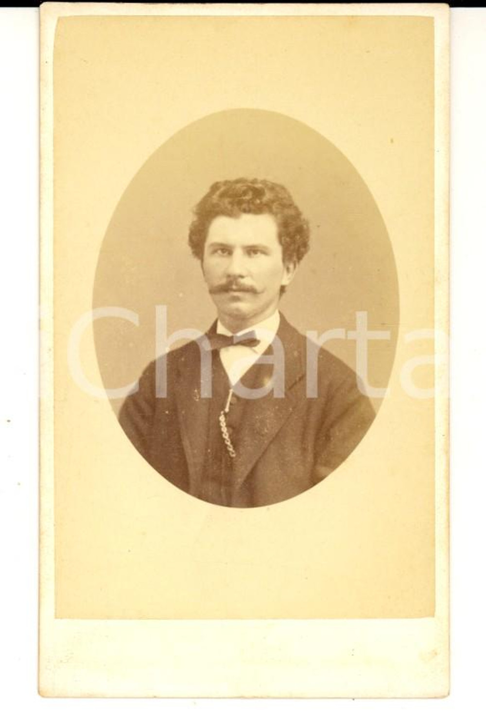 Fotografia d'epoca originale 1880 ca TORINO Ritratto di giovane gentiluomo *Foto MONTABONE via della ROCCA 1