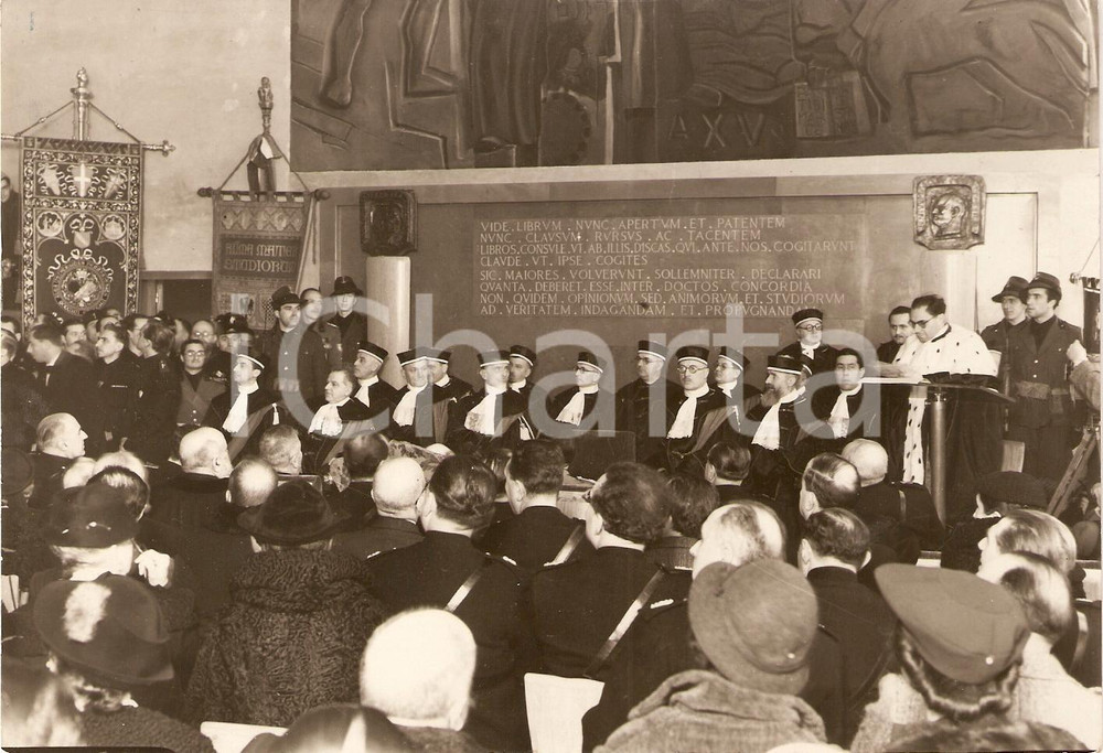 Fotografia d epoca originale 1937 VENEZIA Agostino LANZILLO inaugura anno accademico CA  FOSCARI Fotografia 1