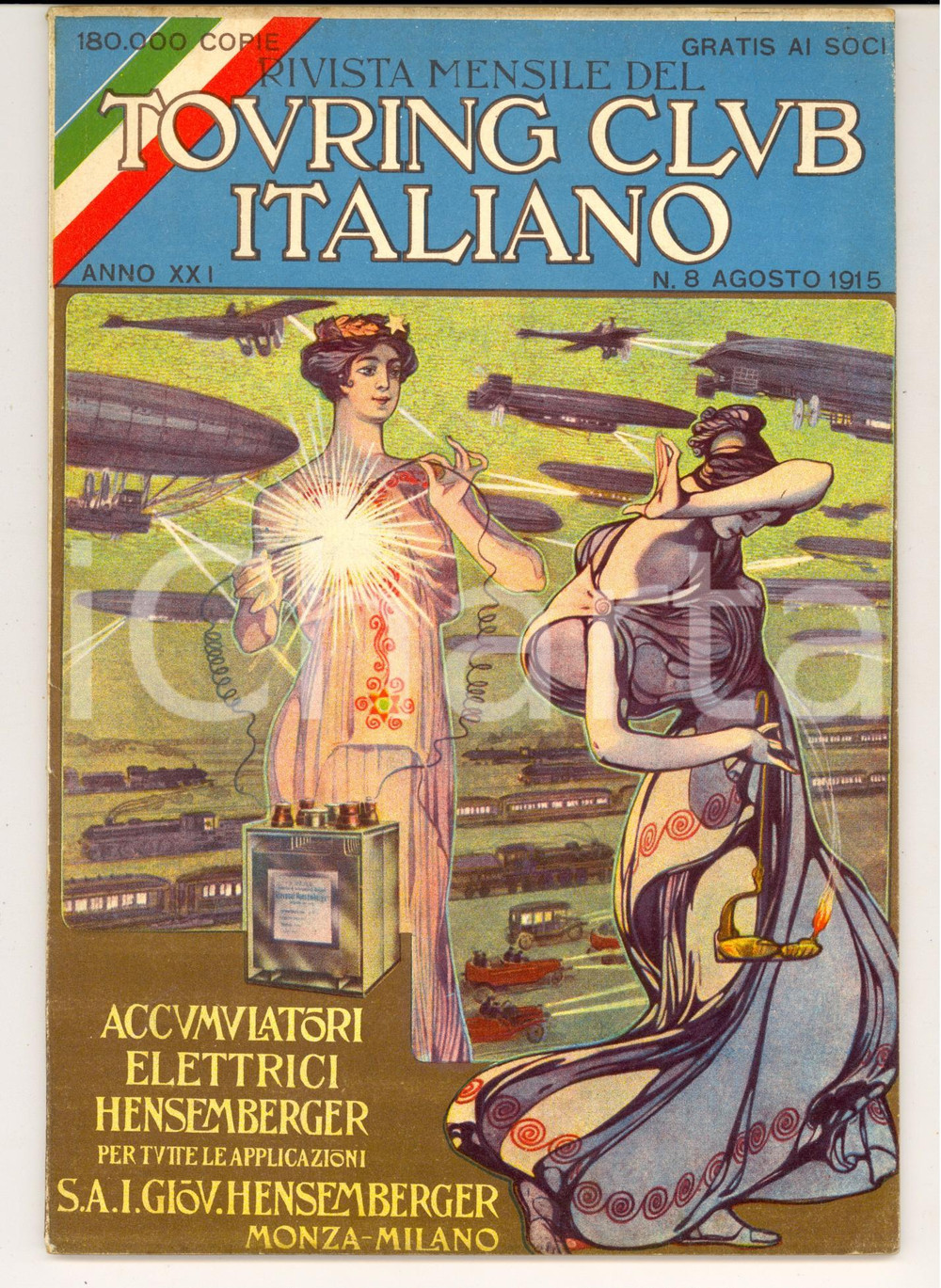 Giornale, rivista storica 1915 TOURING CLUB ITALIANO Vicende di Palazzo Venezia a Roma *Anno XXI nÂ° 8 1