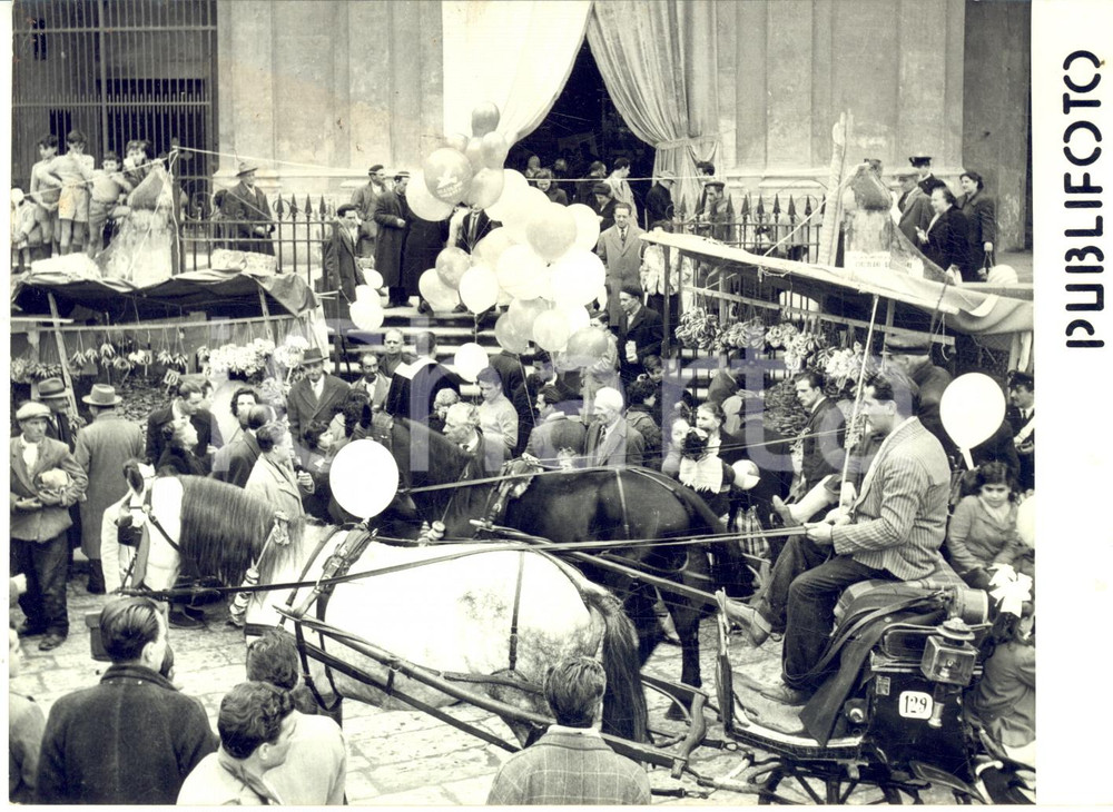 1958 NAPOLI Festa S. Antonio Abate - Benedizione dei cavalli - Foto 18x13 cm