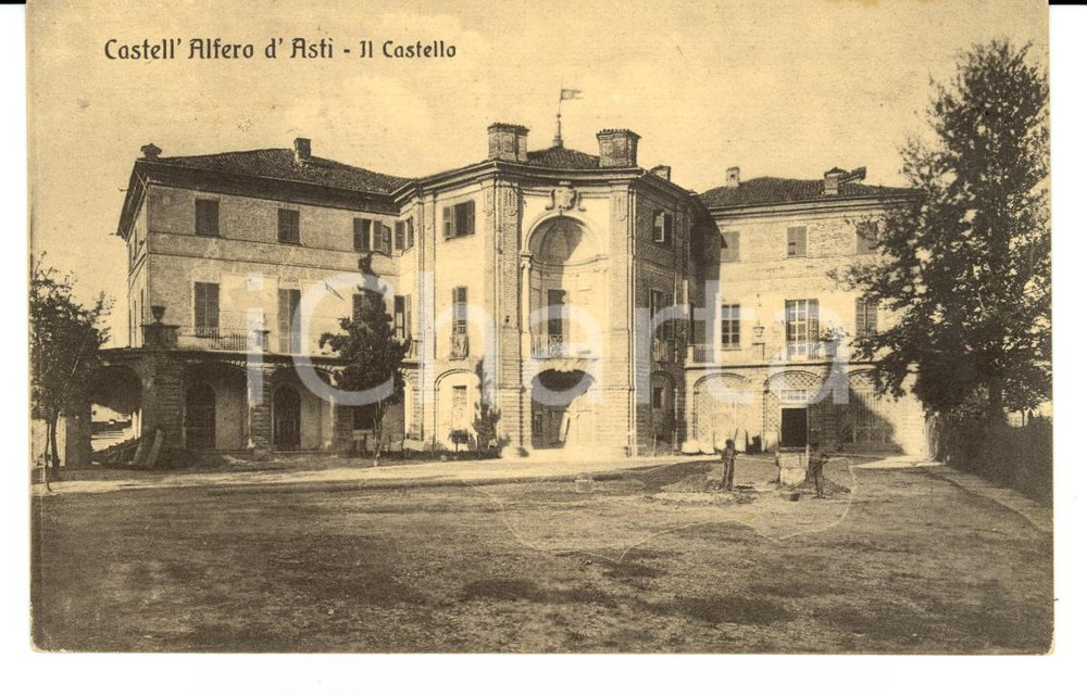 Cartolina originale da collezione 1940 CASTELL ALFERO AT Il Castello Cartolina FP VG 1