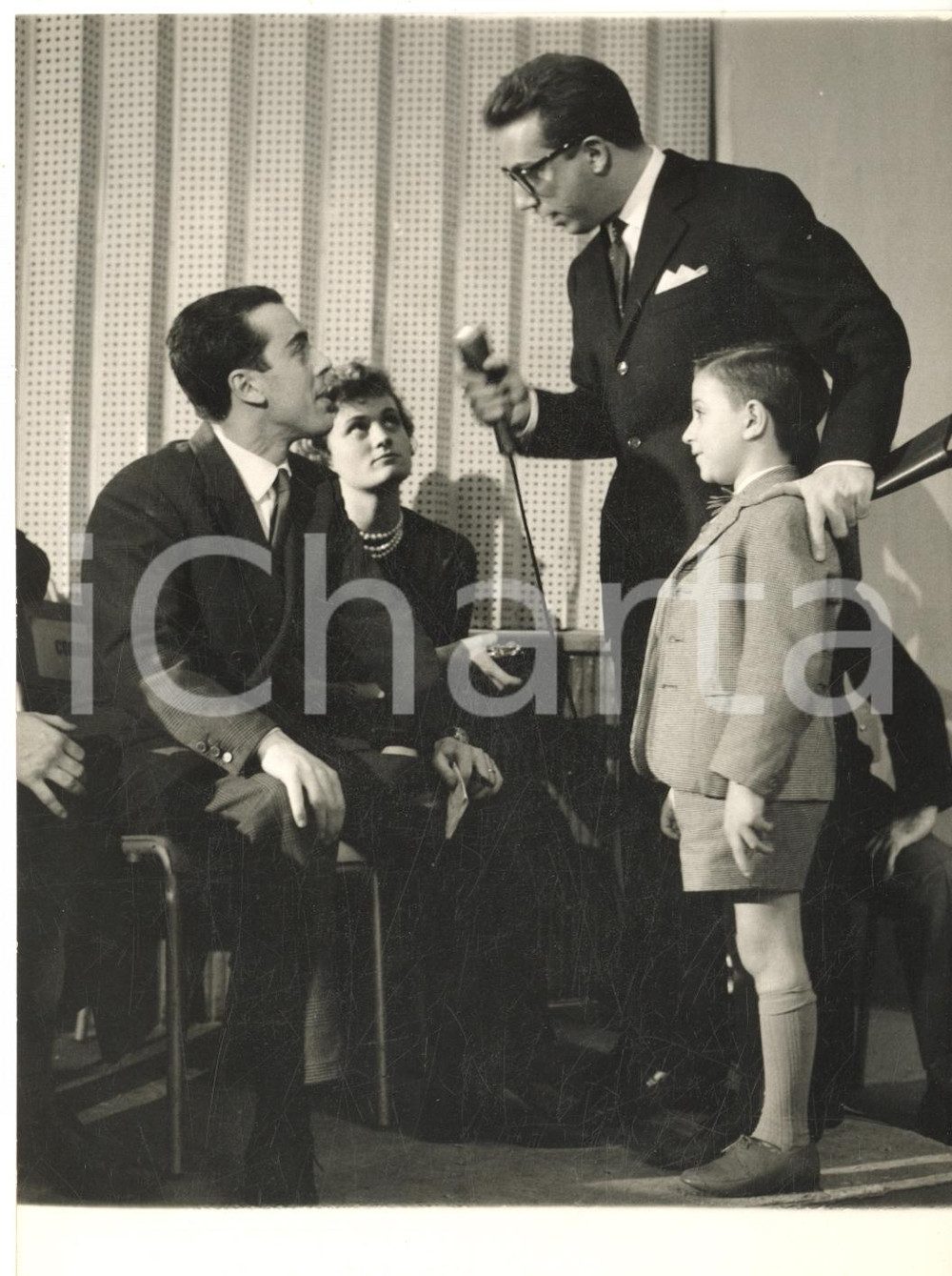 1959 LASCIA O RADDOPPIA? Mike BONGIORNO  e Giorgio MINARDO - Foto 13x18 cm