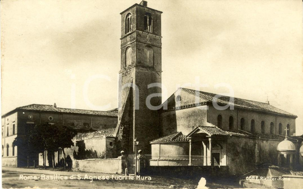 Cartolina originale da collezione 1915 ca ROMA Veduta della Basilica di SANT'AGNESE FUORI LE MURA *Cartolina FP NV 1