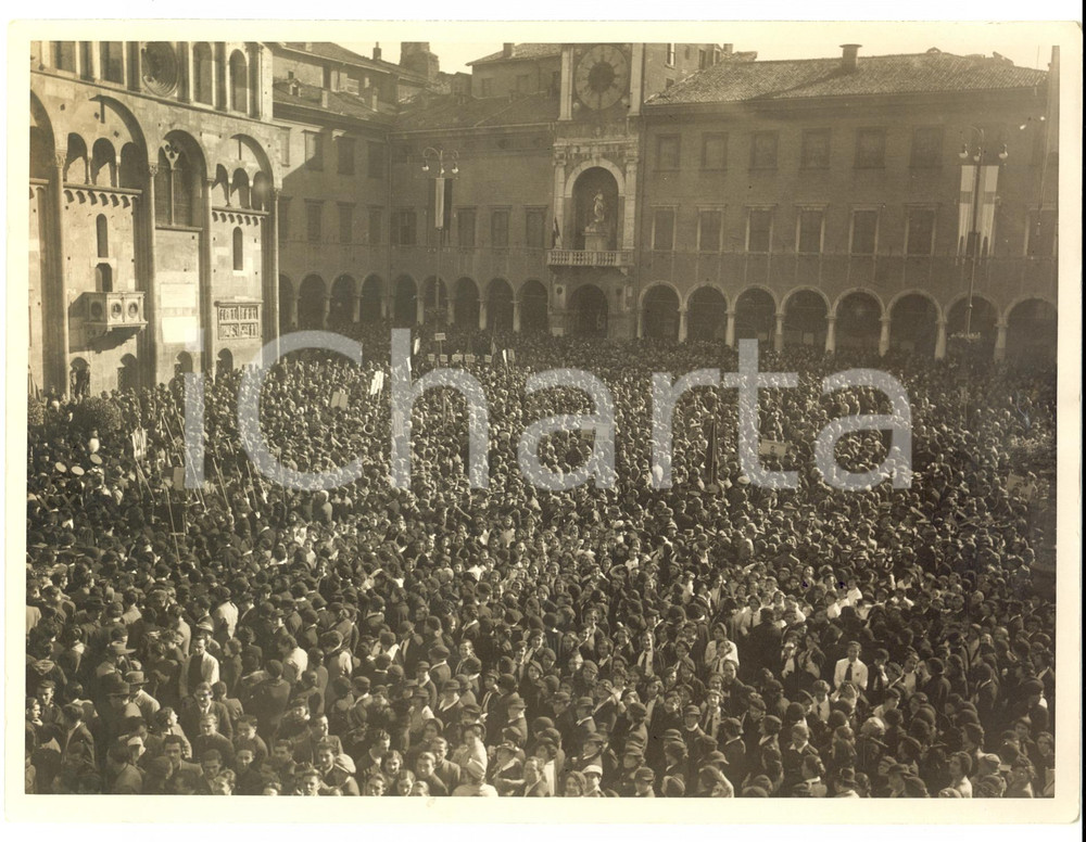 Fotografia d epoca originale 1935 MODENA Messa in piazza XIV Anniversario Marcia su ROMA Fotografia 1