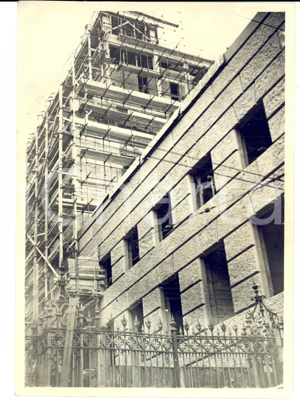 Fotografia d epoca originale 1939 MILANO ARCHITETTURA SAN BABILA ? Palazzo in costruzione Foto 13x18 1