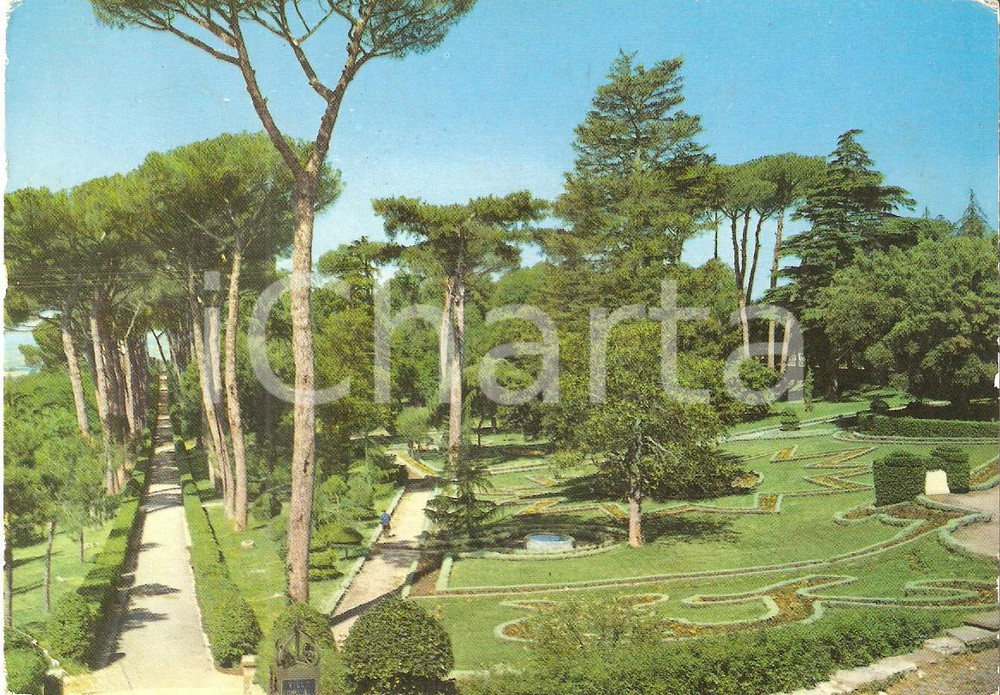 Cartolina originale da collezione 1970 ALBANO LAZIALE RM Panorama Villa Comunale Cartolina FG VG 1