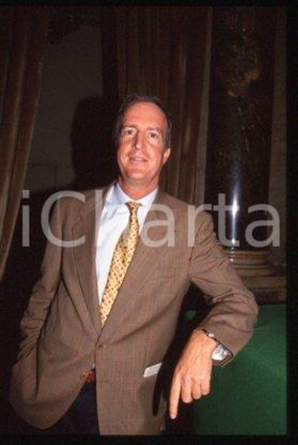 35mm vintage slide* 1996 ca MILAN Portrait of an author Wolfgang ACHTNER (1)