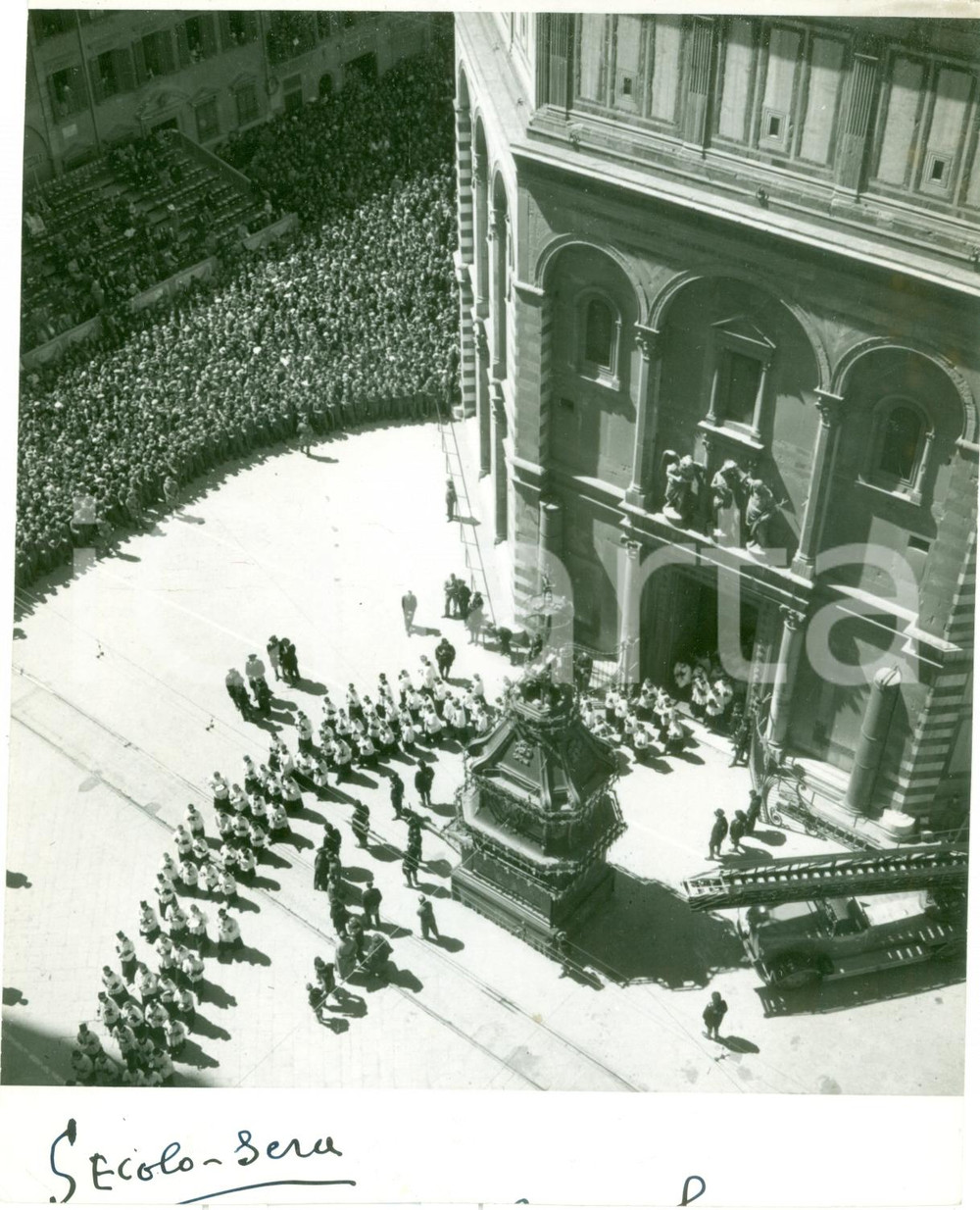 Fotografia d epoca originale 1939 FIRENZE Cerimonia dello scoppio del Carro FOTOGRAFIA 1