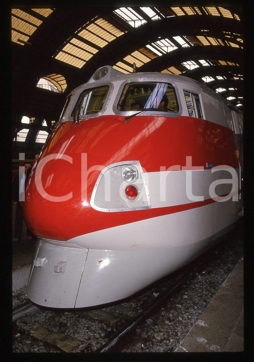 35mm vintage slide* 1990 ca MILANO Stazione Centrale - Treno PENDOLINO ETR.450 8