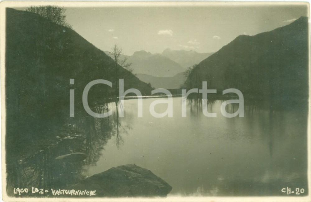 Cartolina originale da collezione 1930 ca VALTOURNENCHE (AOSTA) Veduta del Lago di LOZ *Cartolina FP NV 1